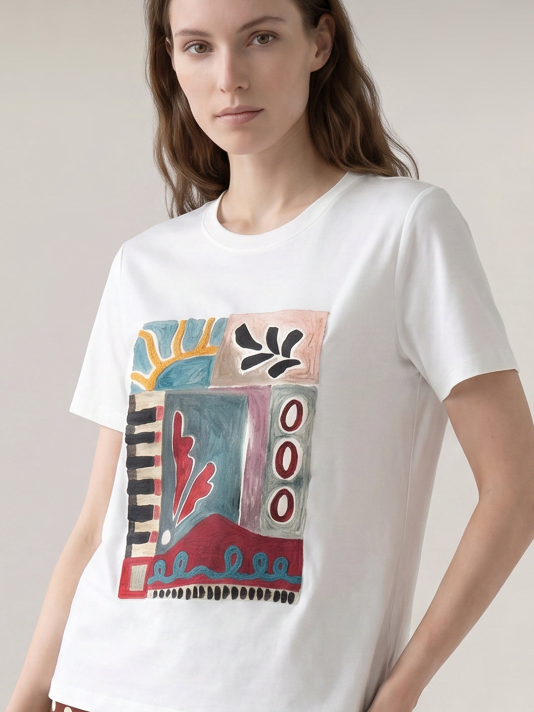 White Printed T-shirt