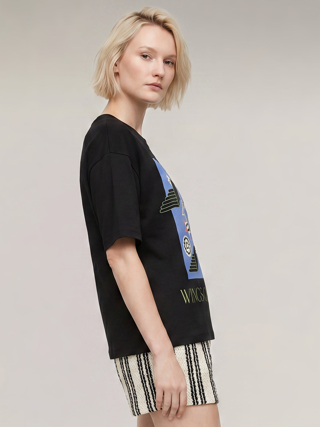 Black Printed T-Shirt