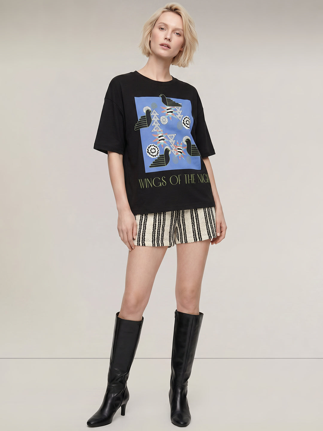 Black Printed T-Shirt