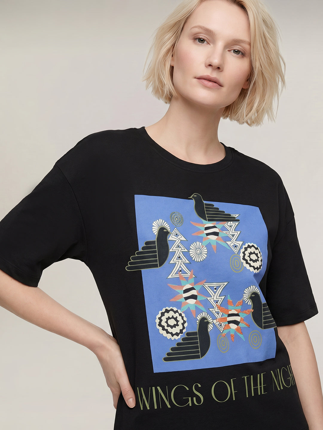 Black Printed T-Shirt