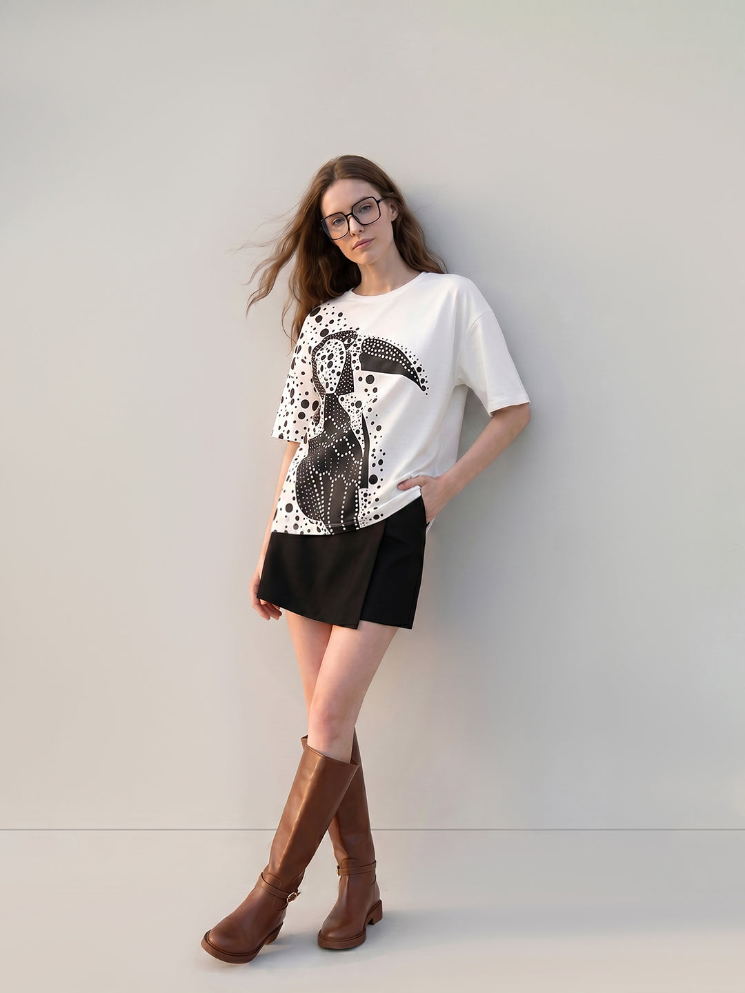 White Printed T-shirt