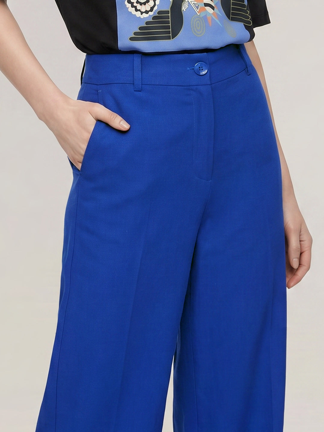 Dark Blue Wide Leg Pants