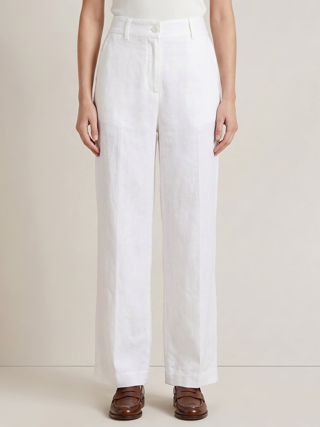 White Wide Leg Pants