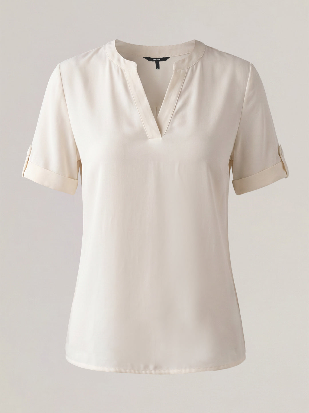 Off-White Split V Neck Top