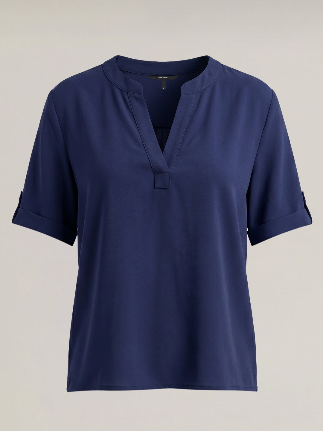 Navy Blue V-Neck Top