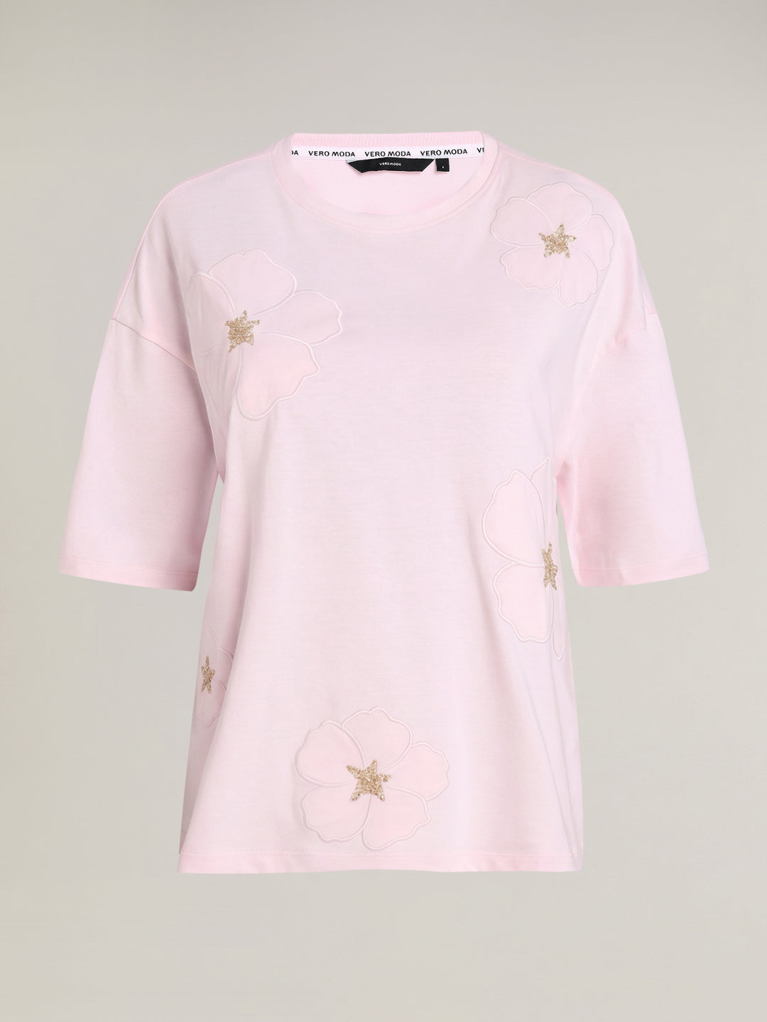 Floral Appliqué T-Shirt