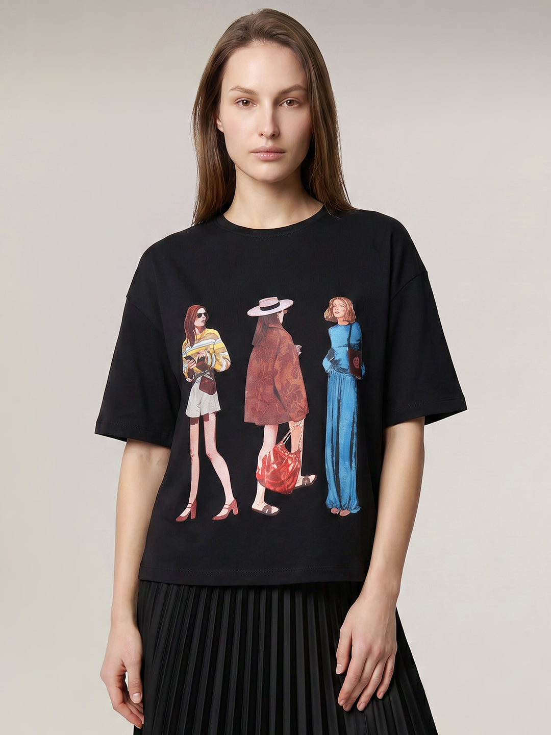 Black Printed T-shirt