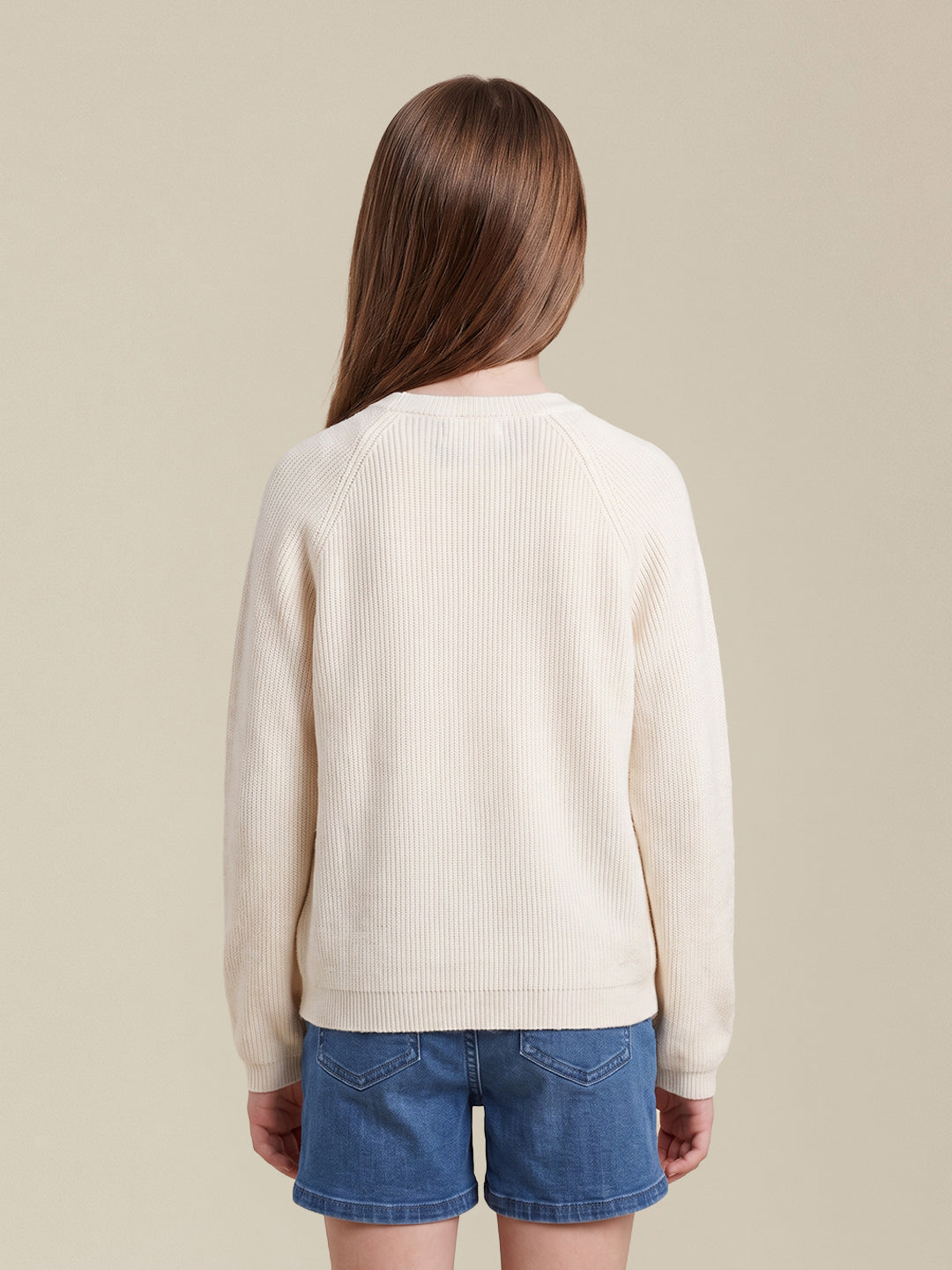 GIRLS White Printed Cardigan