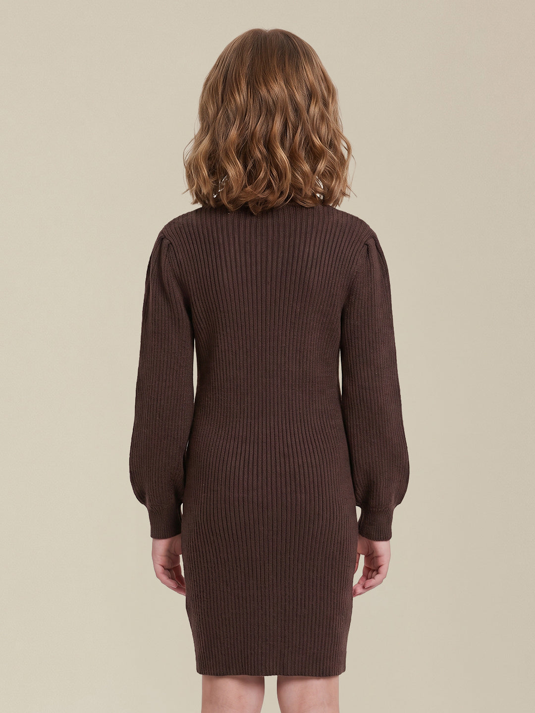 GIRLS High Neck Knitted Dress