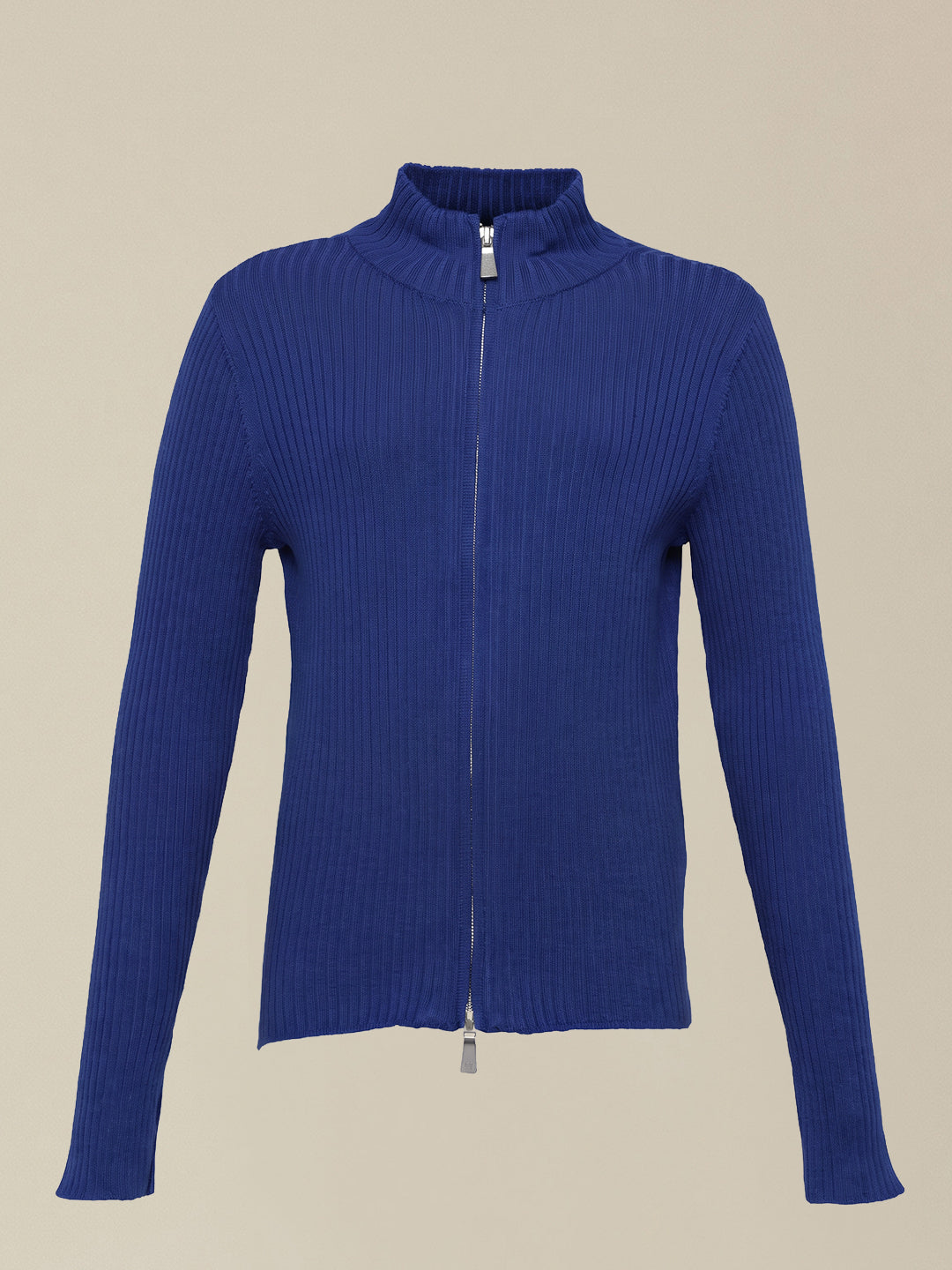 GIRLS Blue High Neck Cardigan