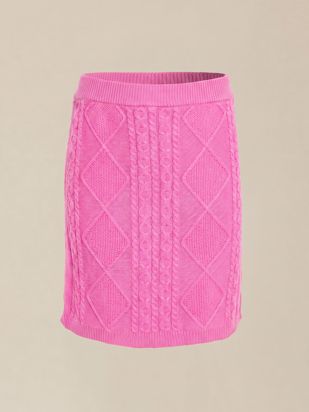 GIRLS Pink Cable Knit Skirt
