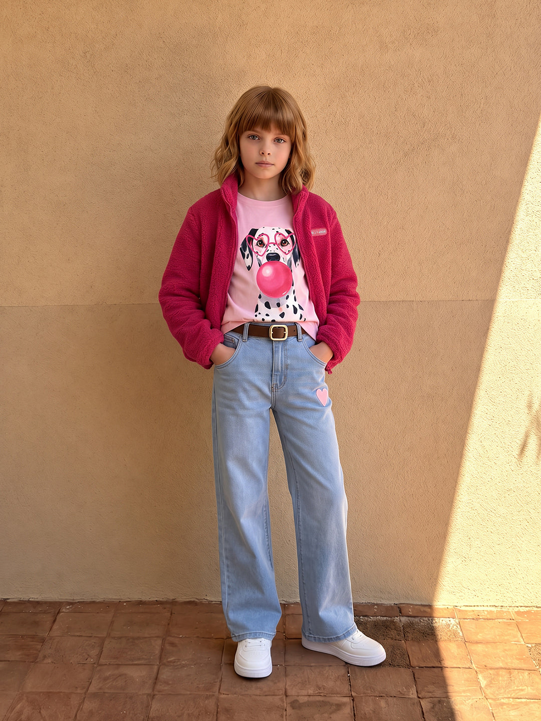 GIRLS Pink Fleece Jacket