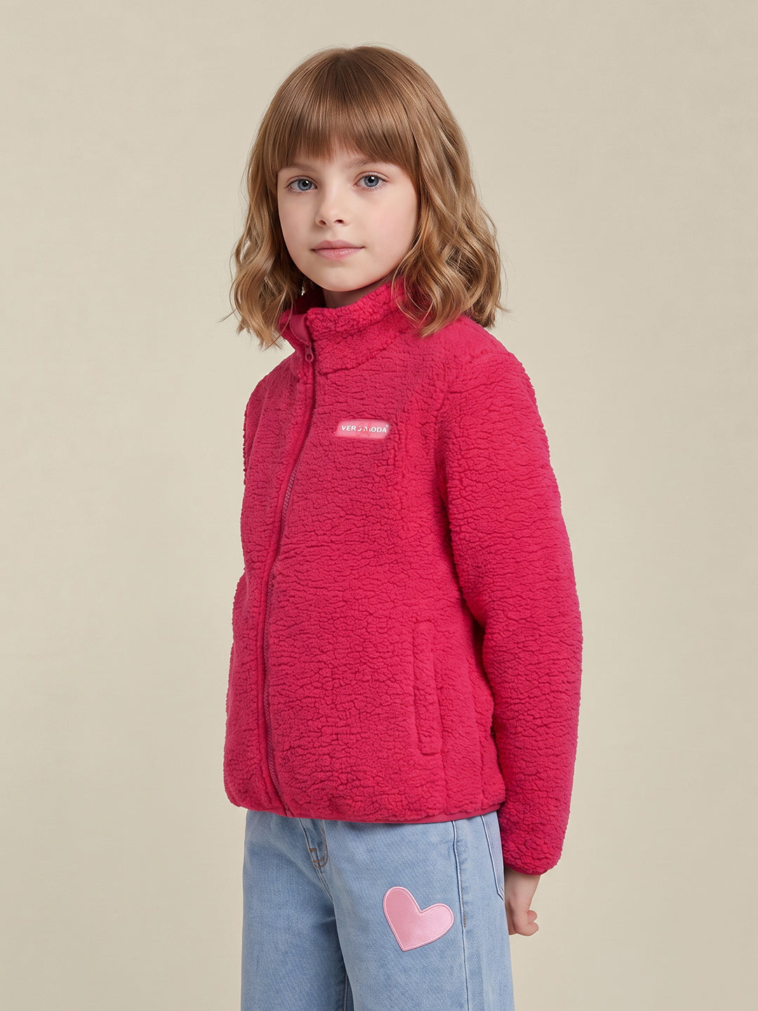 GIRLS Pink Fleece Jacket