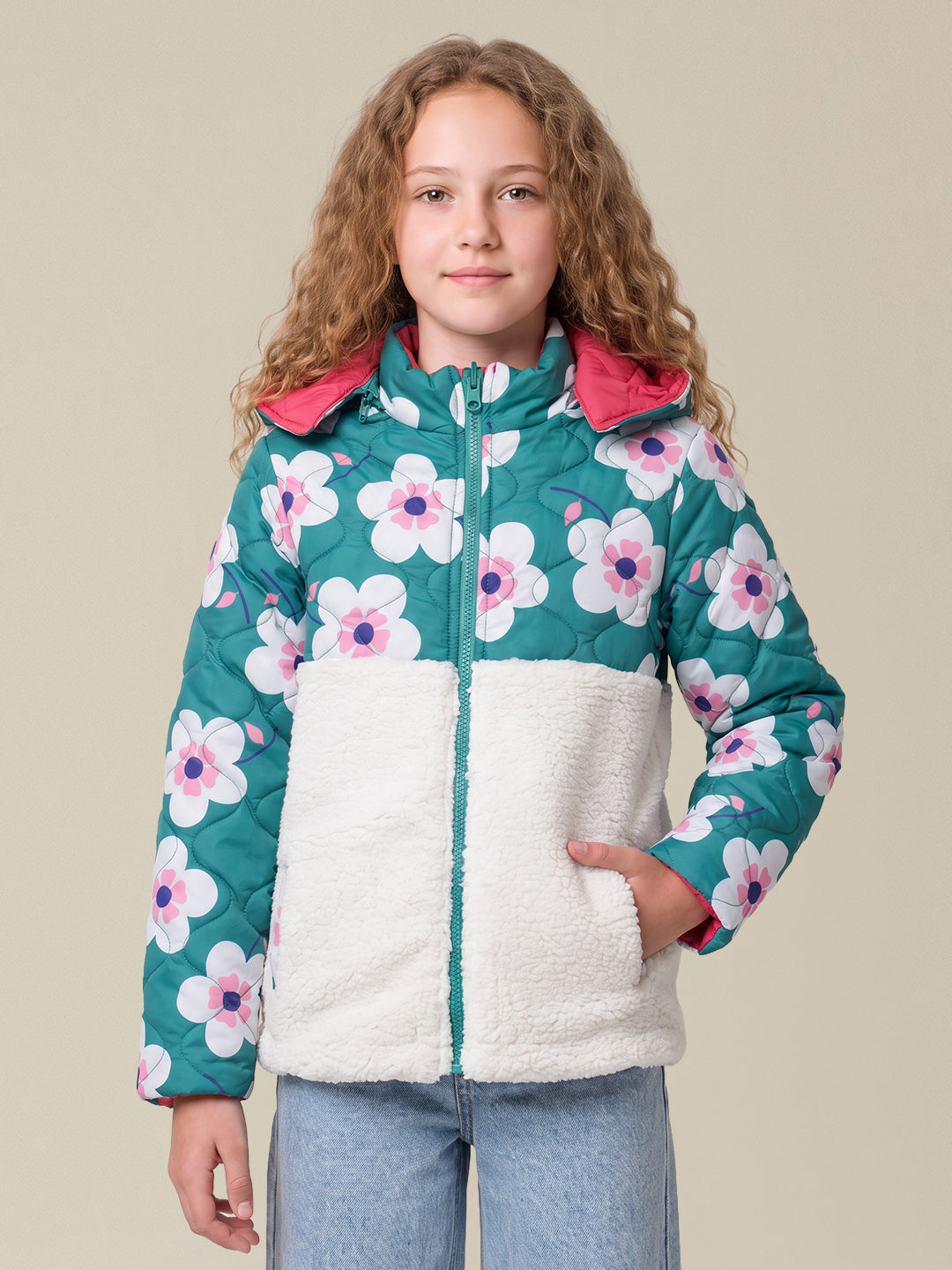 GIRLS Printed Reversible Jacket