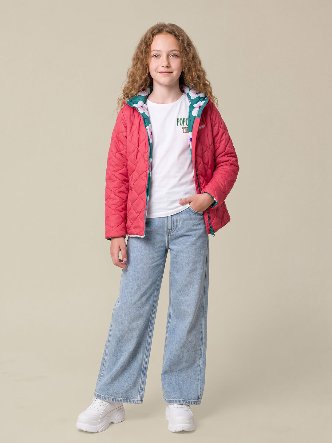 GIRLS Printed Reversible Jacket