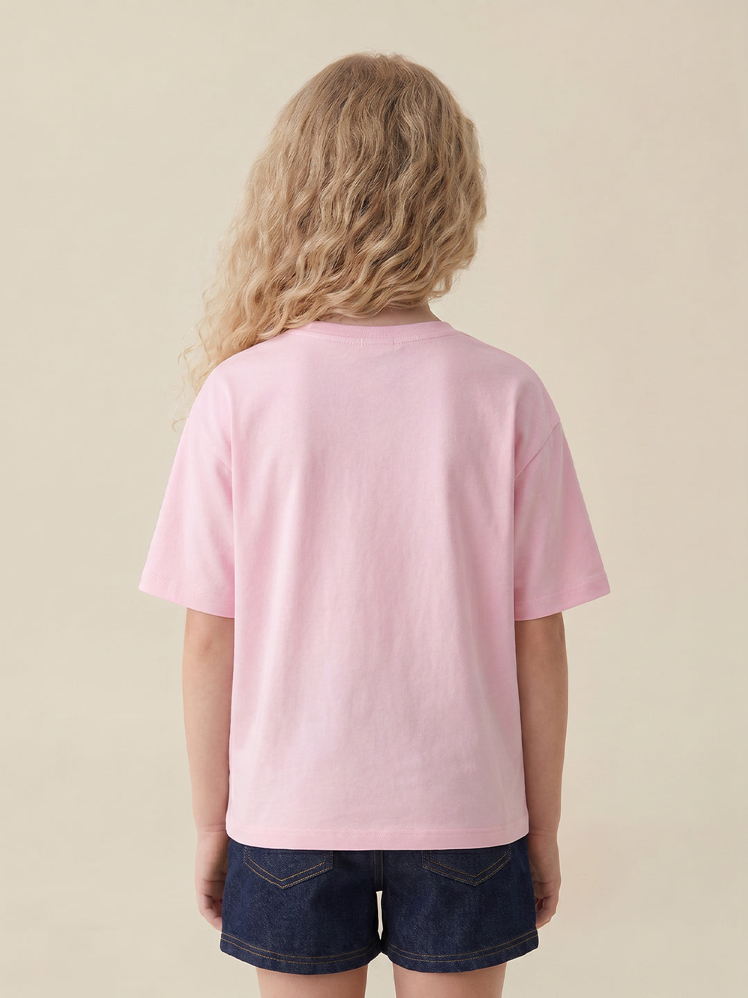 GIRLS Pink Printed T-shirt