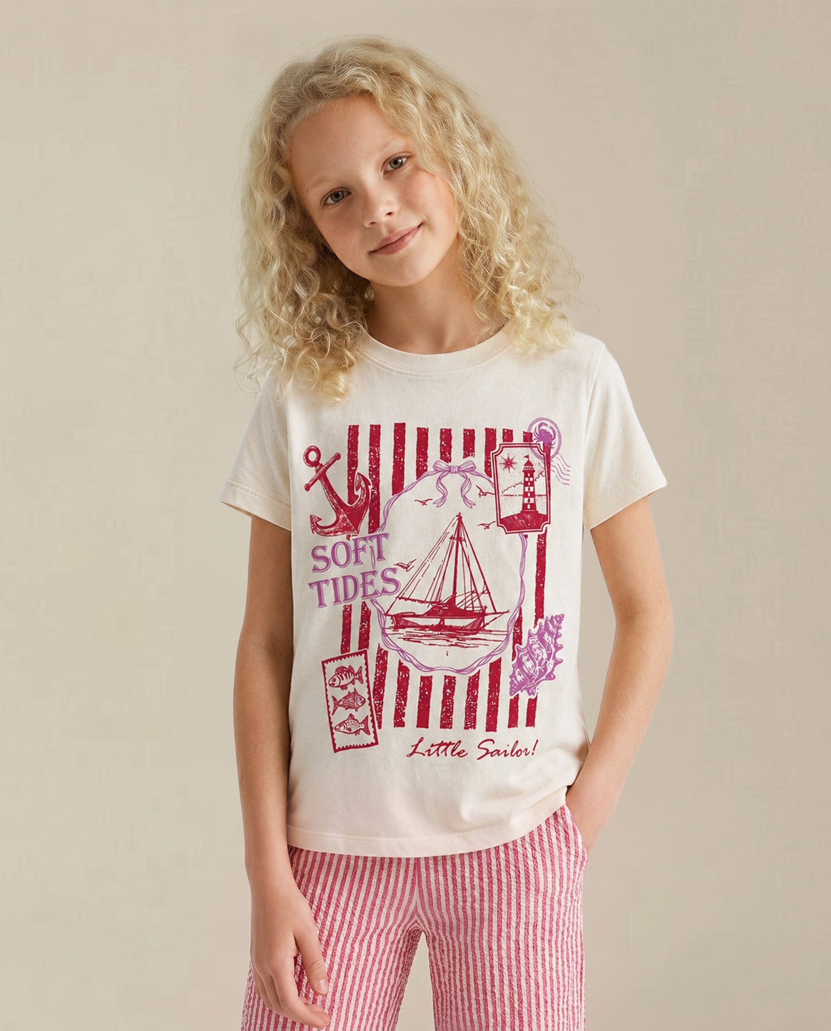 GIRLS Printed Cotton T-shirt