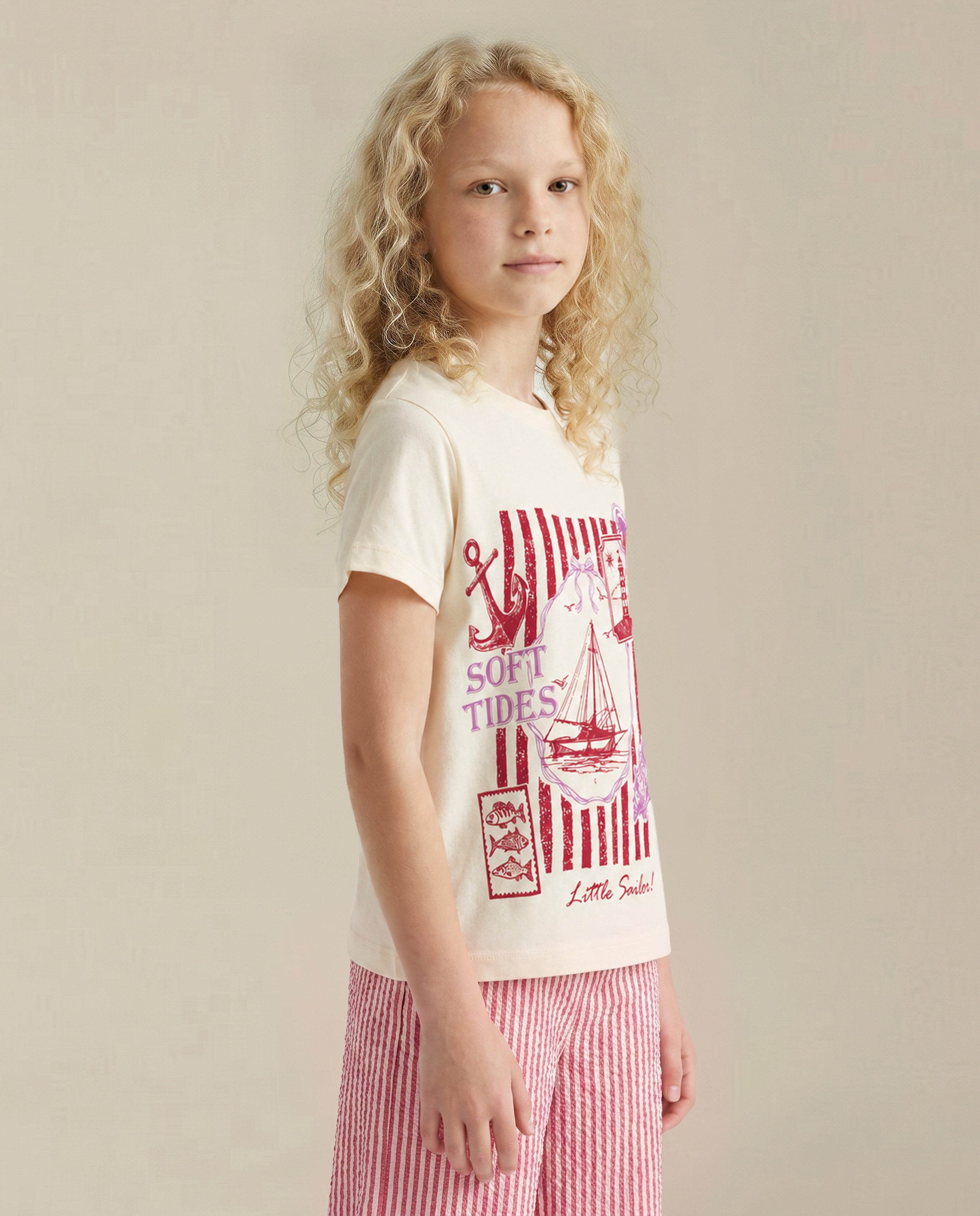 GIRLS Printed Cotton T-shirt