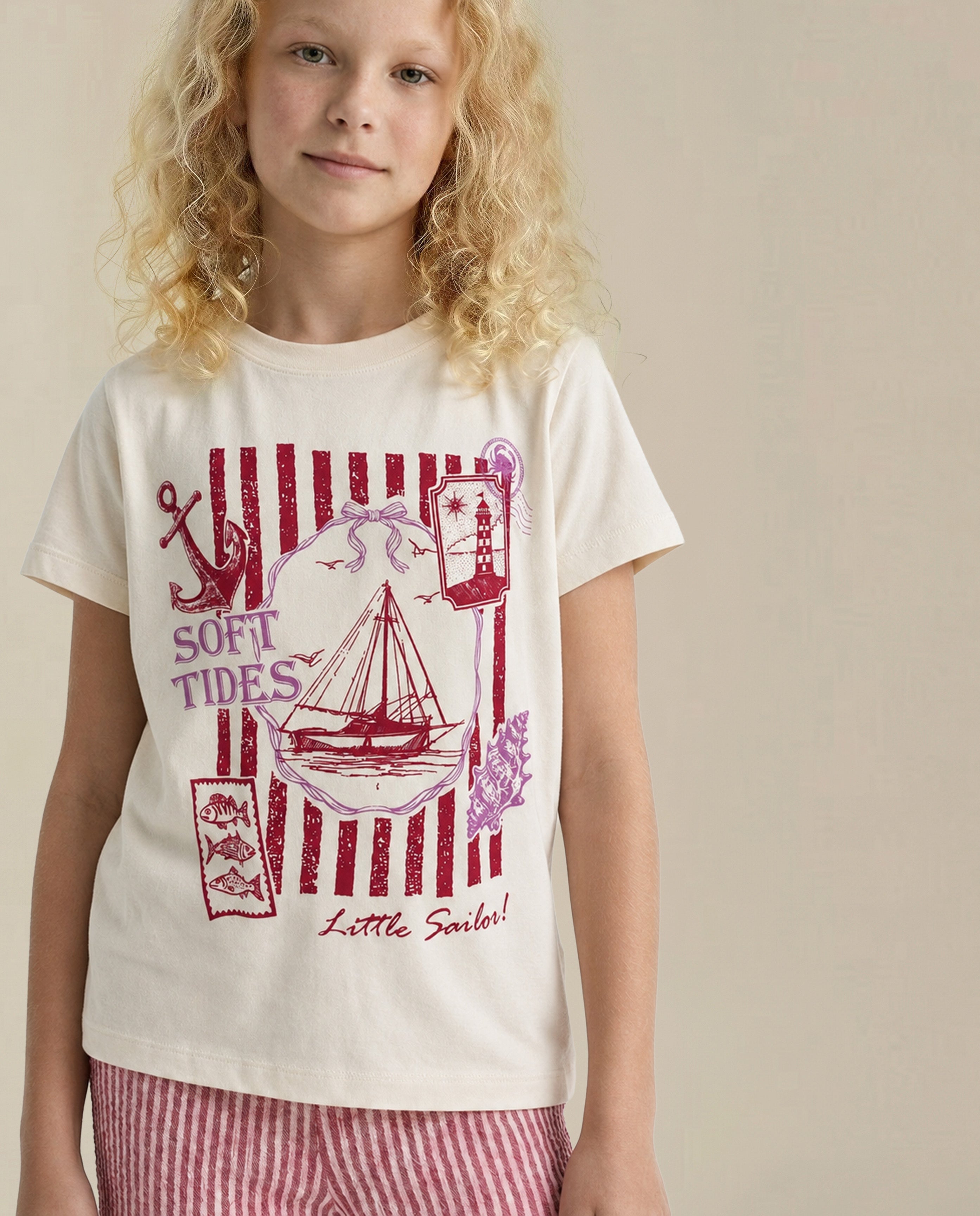 GIRLS Printed Cotton T-shirt