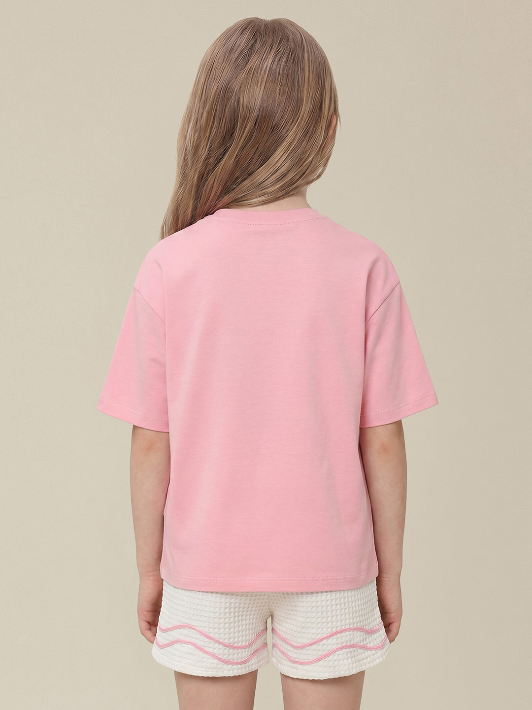 GIRLS Pink Printed T-shirt