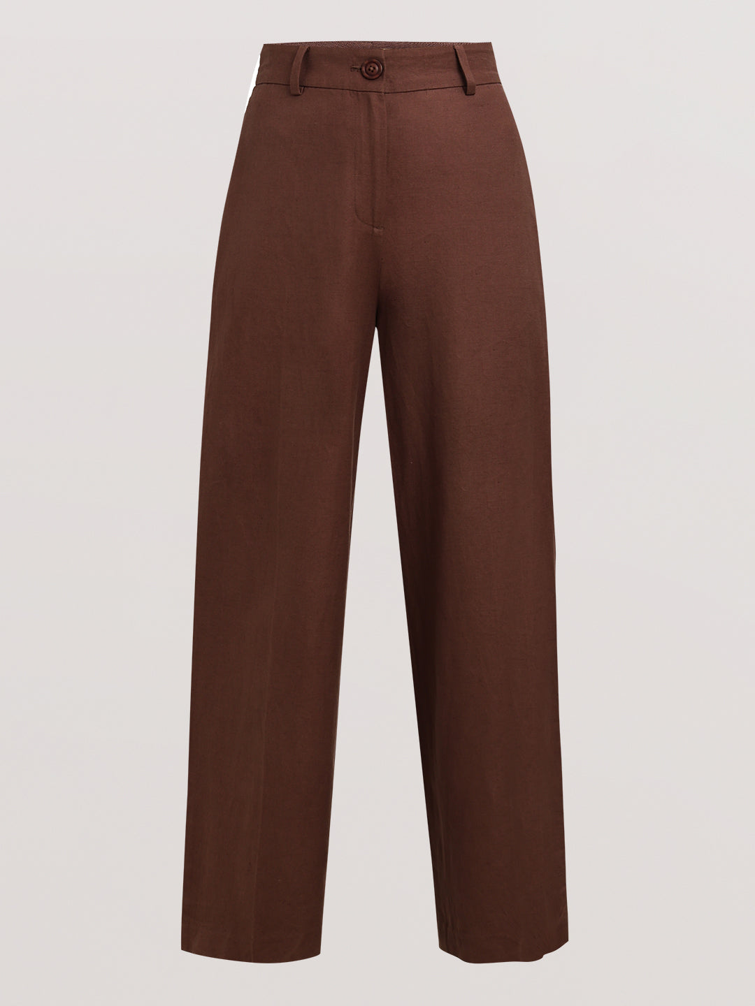 Brown High Rise Wide Leg Pants