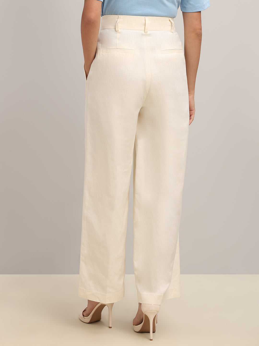 Off-White High Rise Wide Leg Pants