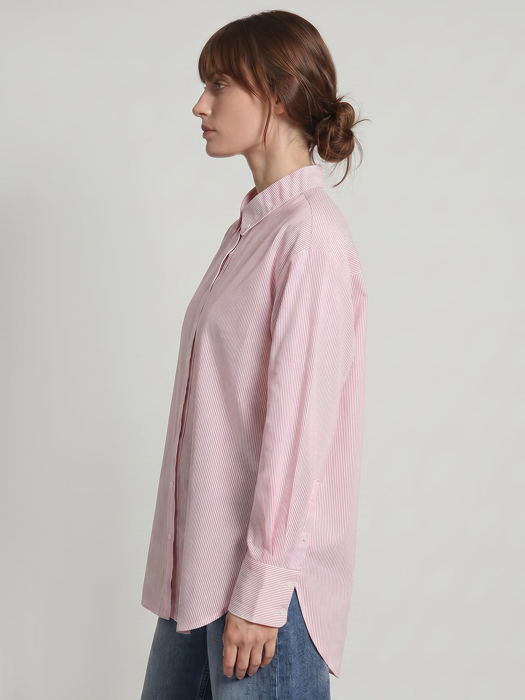 Pink Striped Cotton Shirt