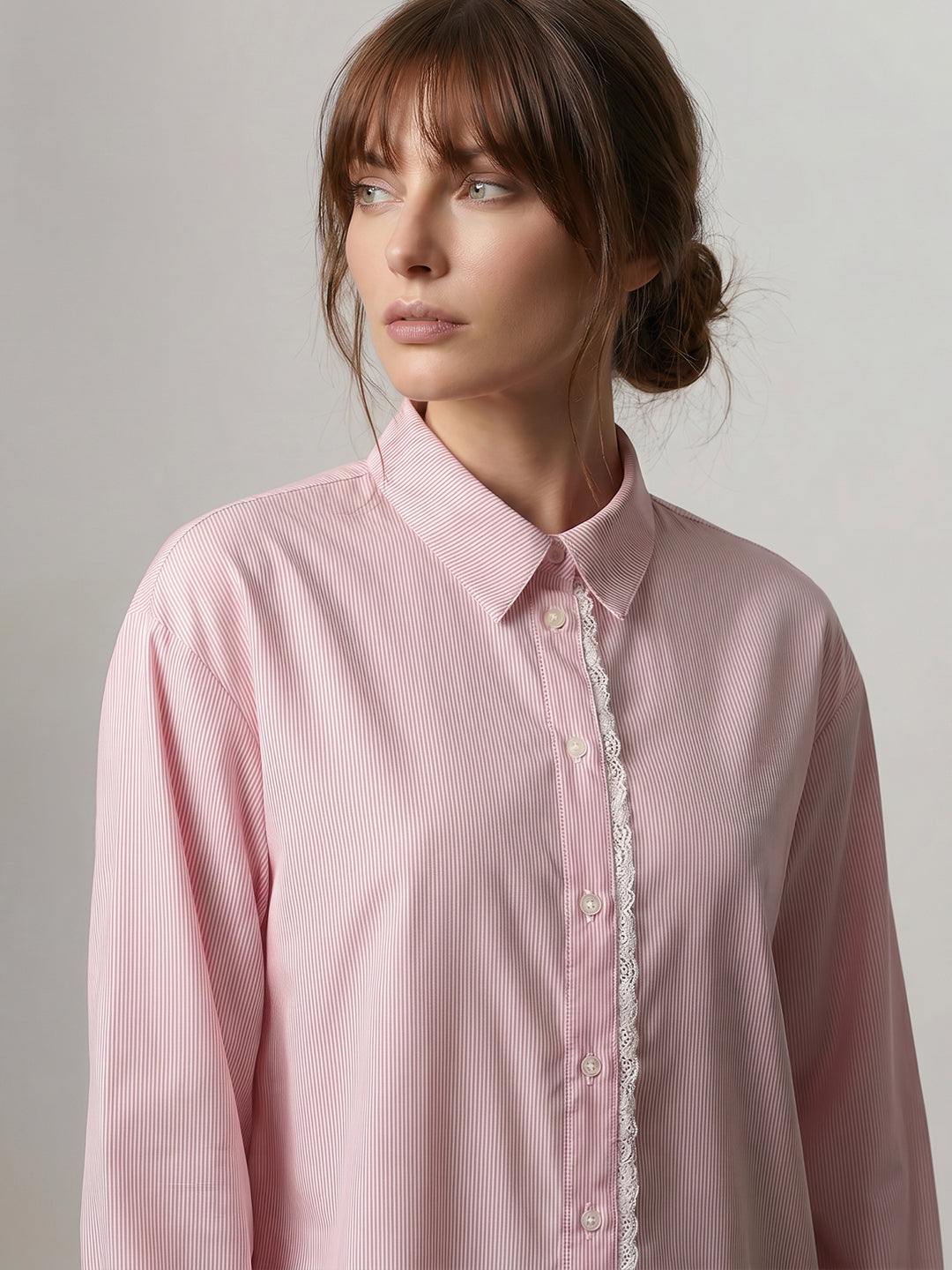 Pink Striped Cotton Shirt