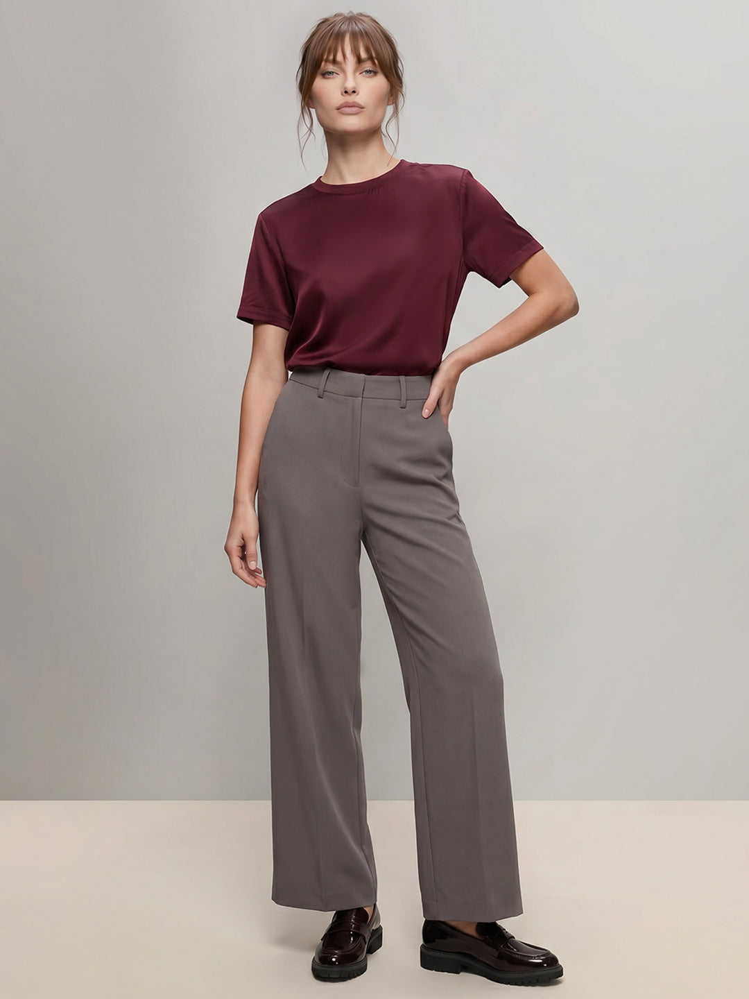 Straight Fit Tailored Pants