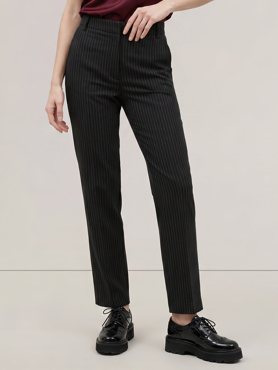 Grey pinstripe tailored Pants