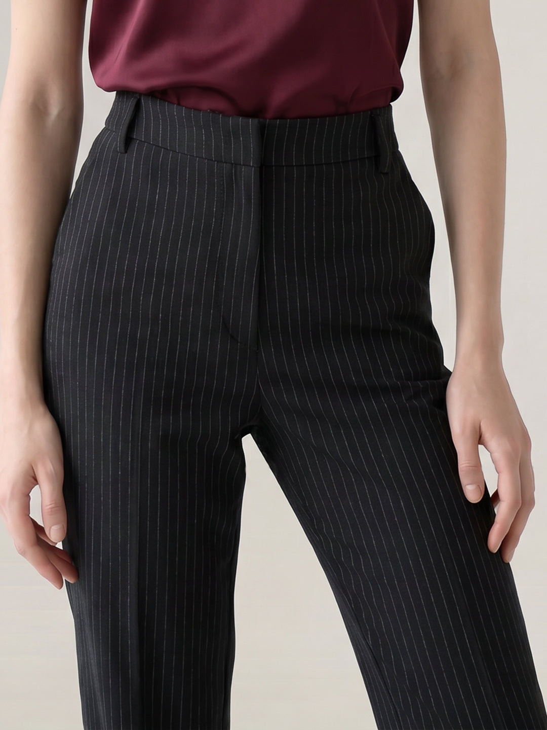Grey pinstripe tailored Pants