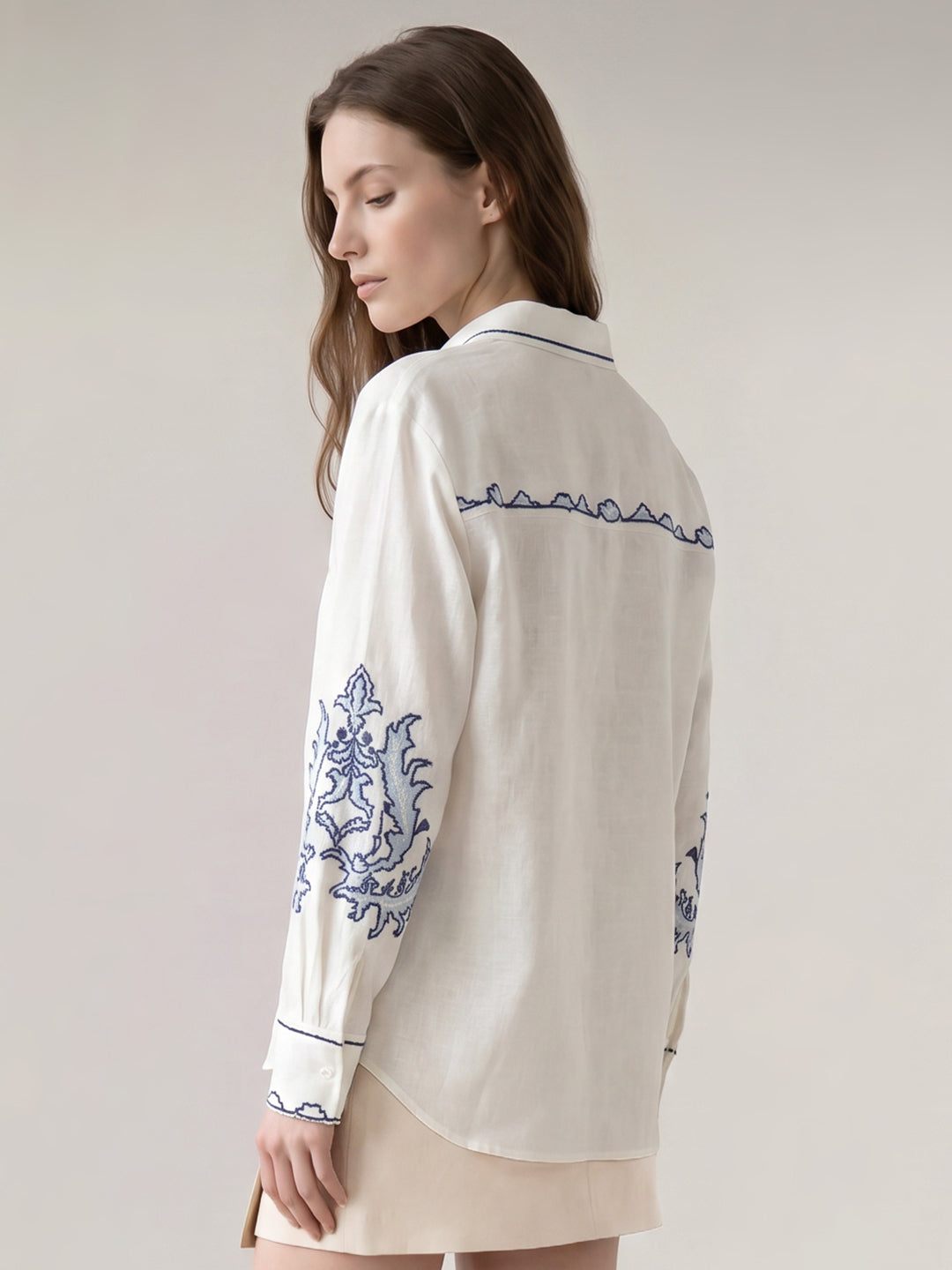 White Embroidered Shirt