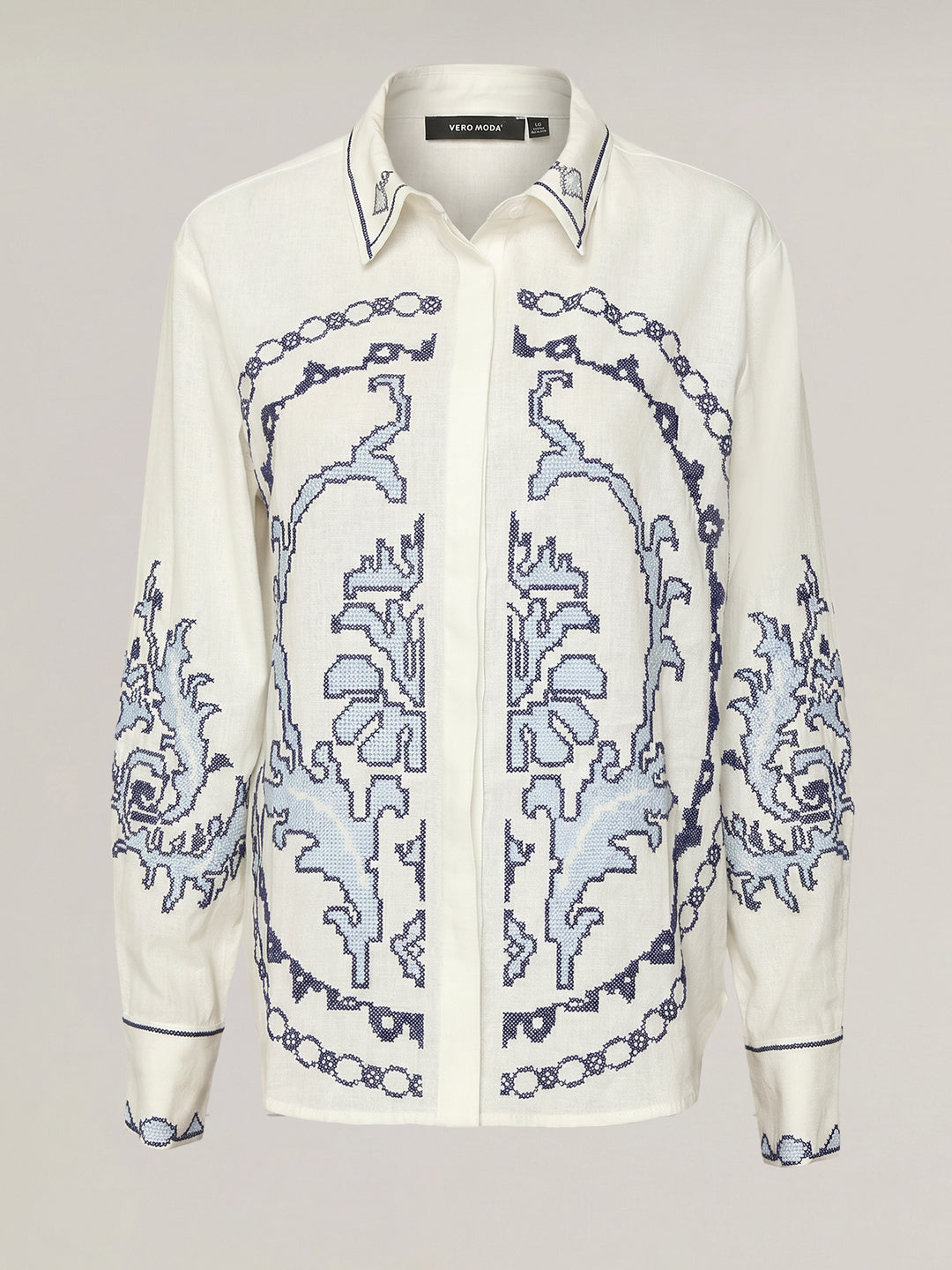 White Embroidered Shirt
