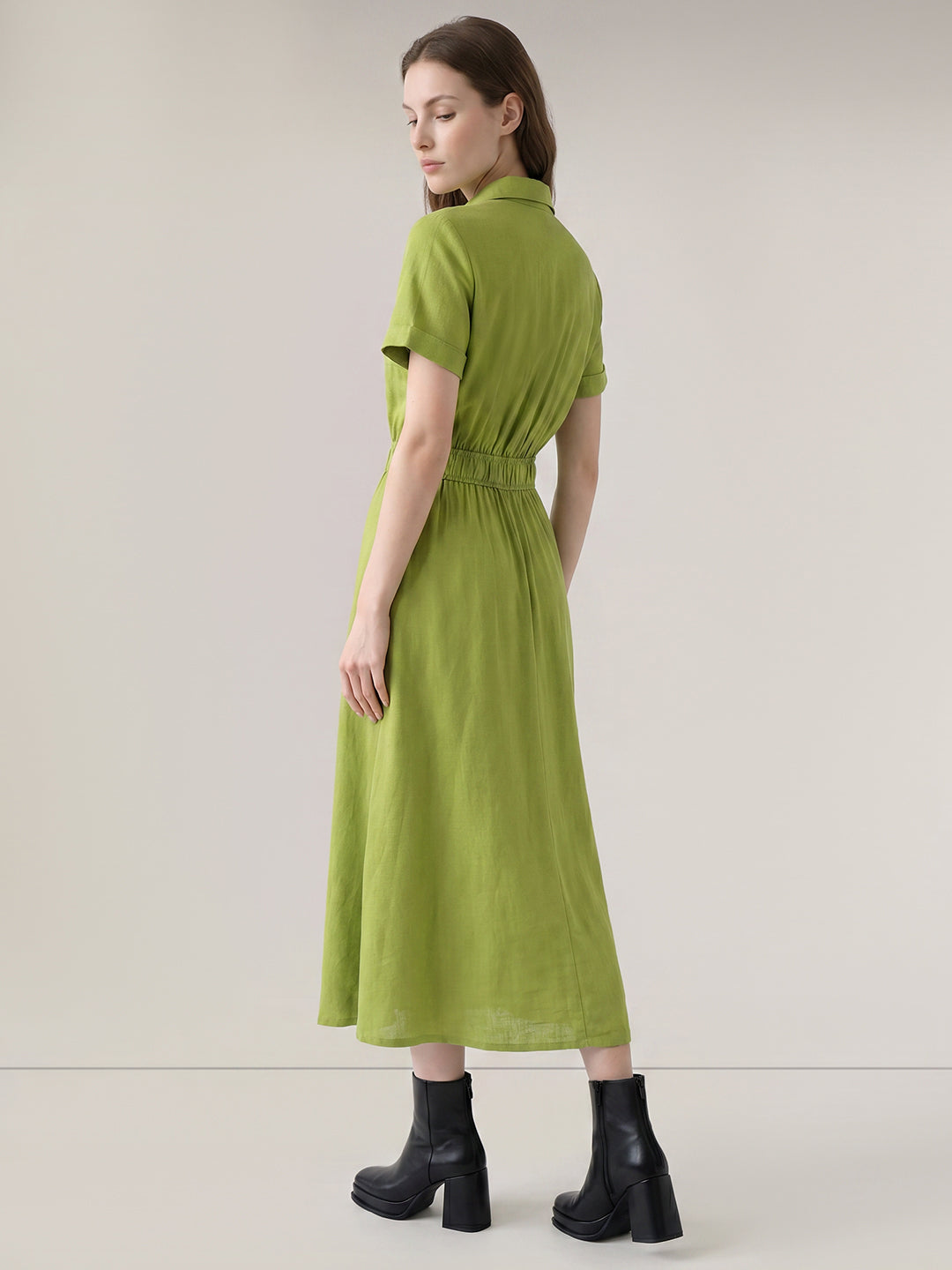 Green Shirt Dress