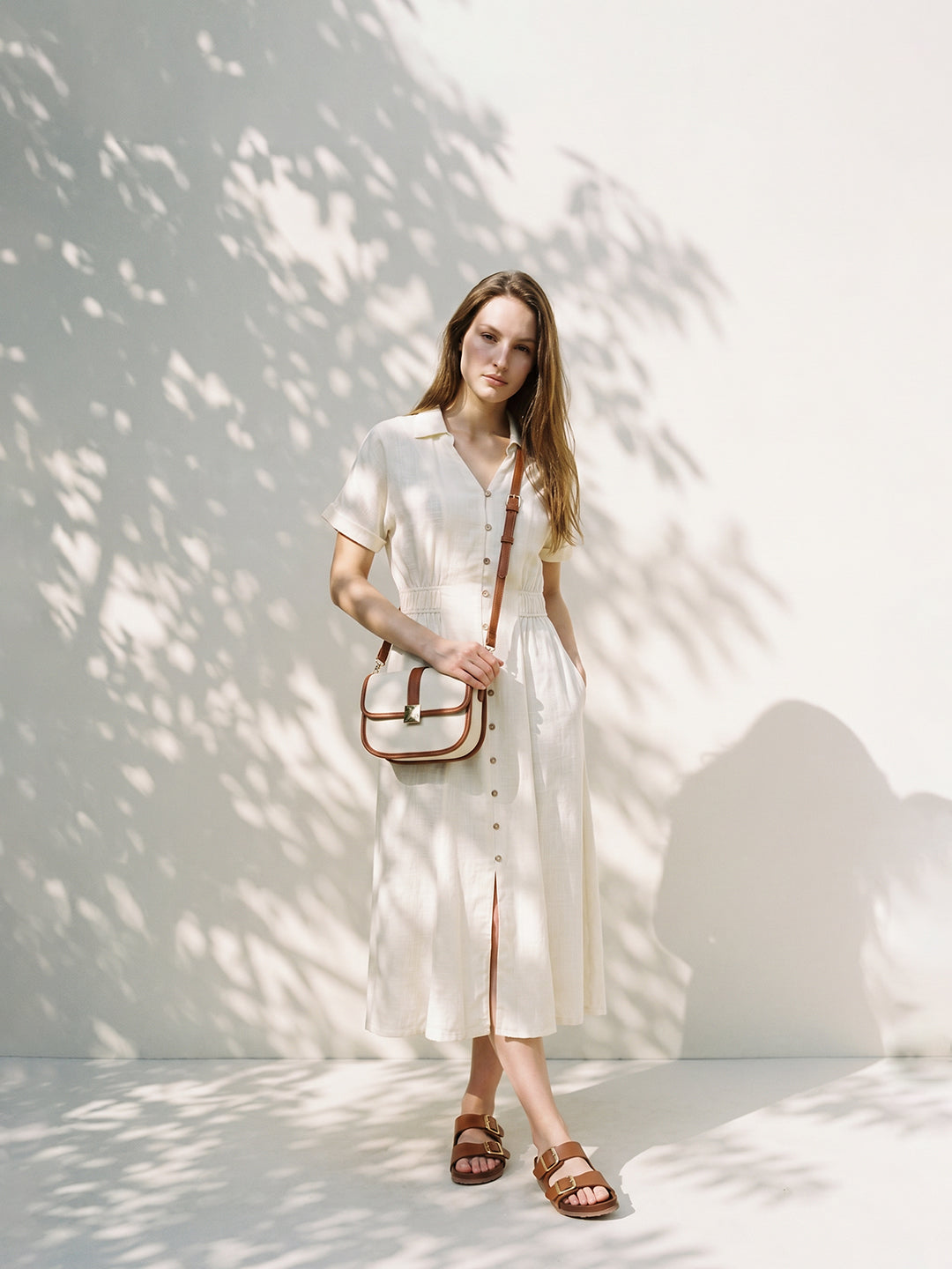 Ecru Shirt Dress