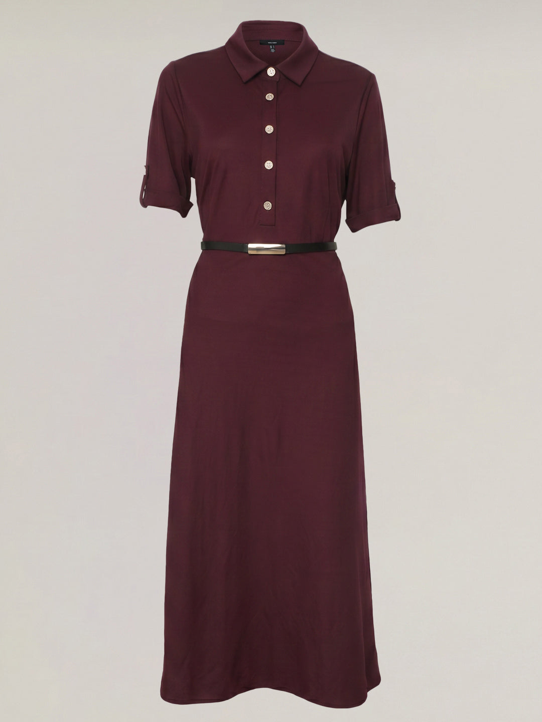Burgundy Shirt Dress