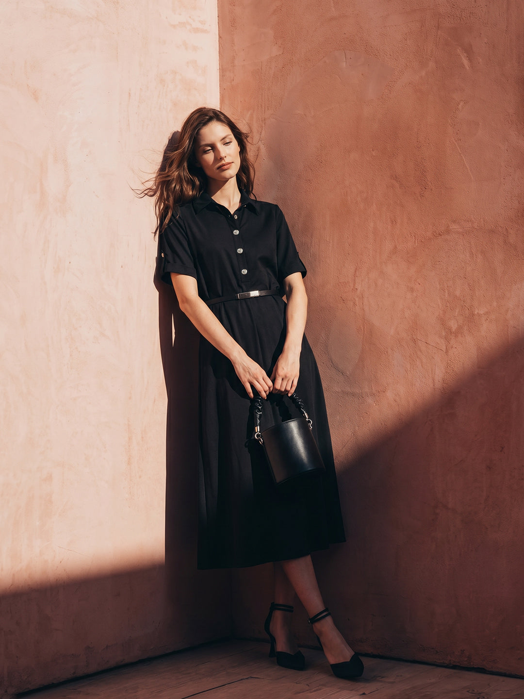 Black Shirt Dress