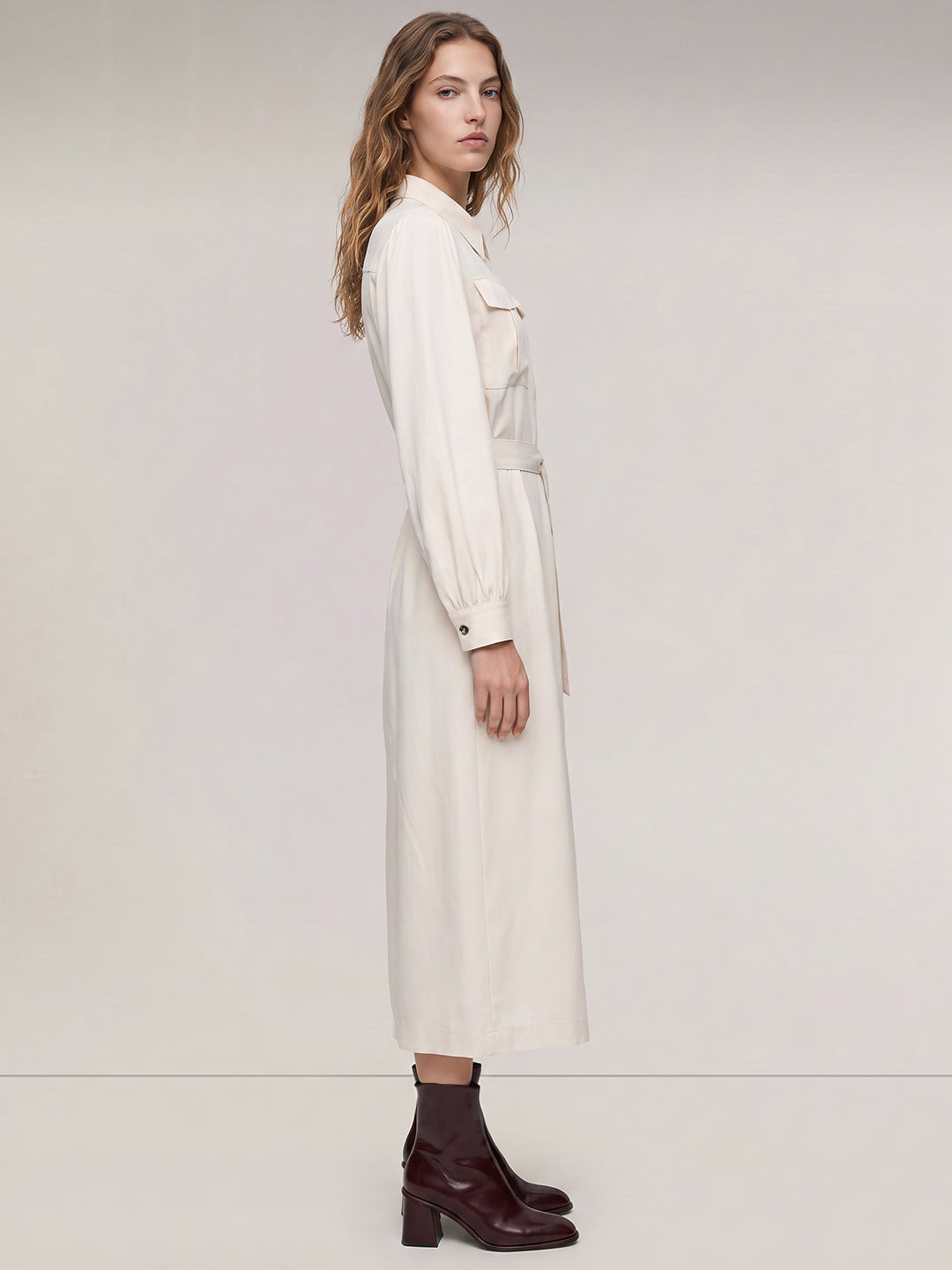 Ecru Shirt Dress