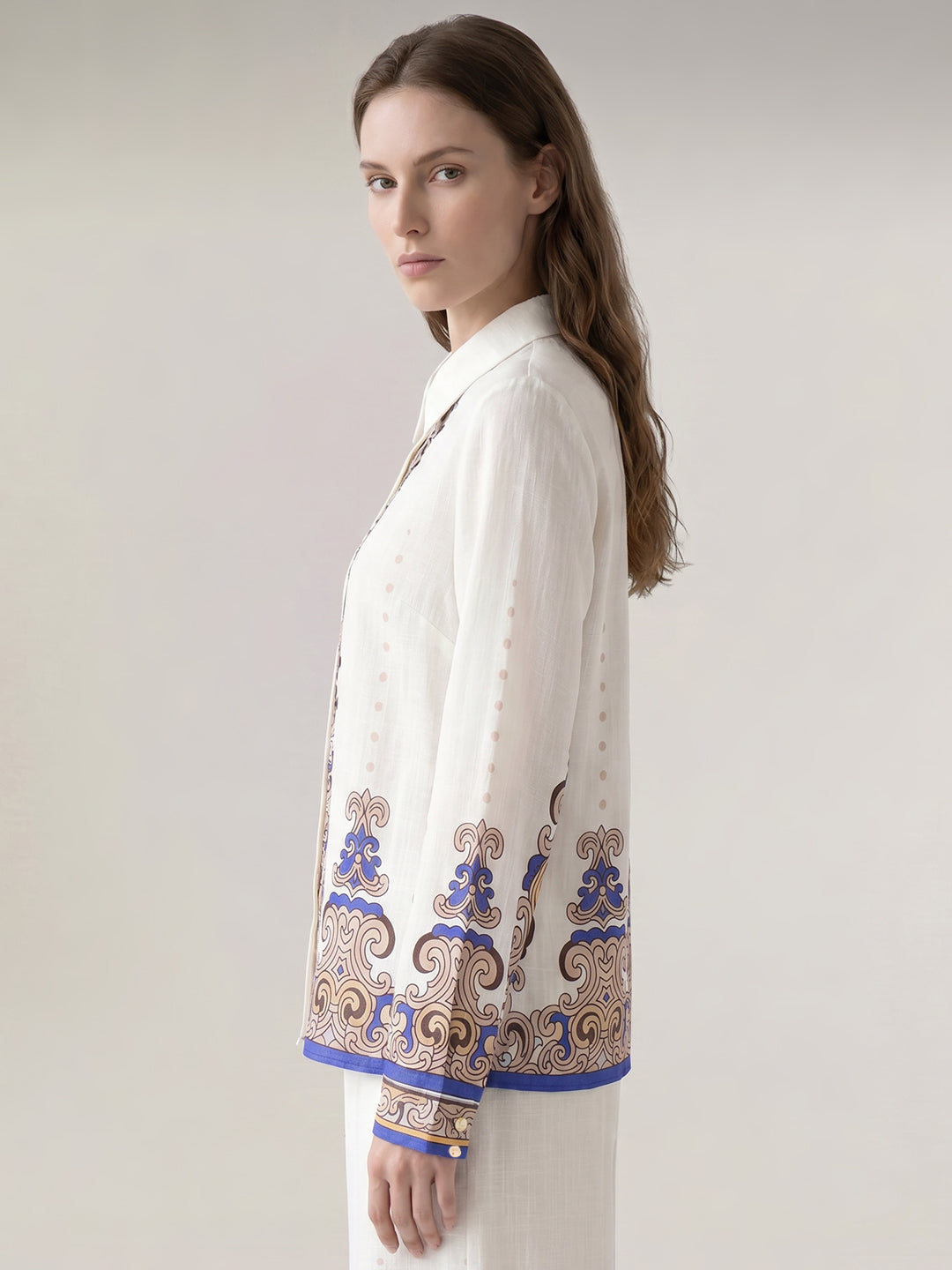 Beige printed Shirt