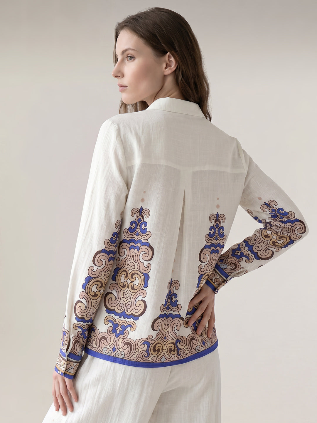 Beige printed Shirt