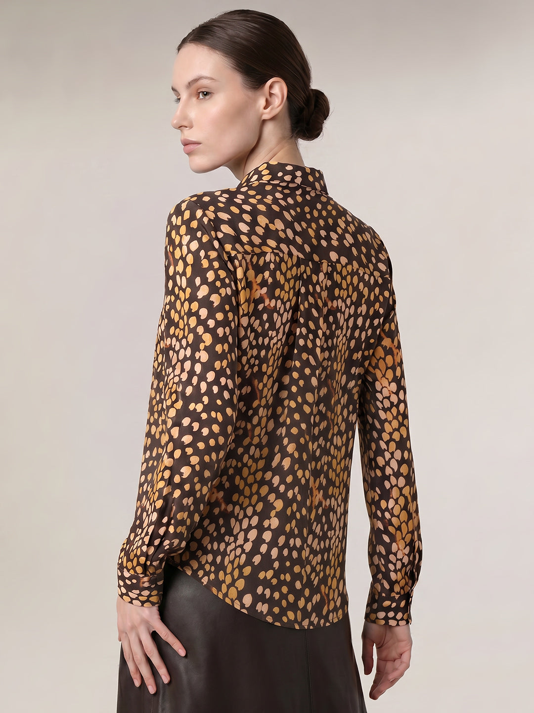 Brown Printed Top