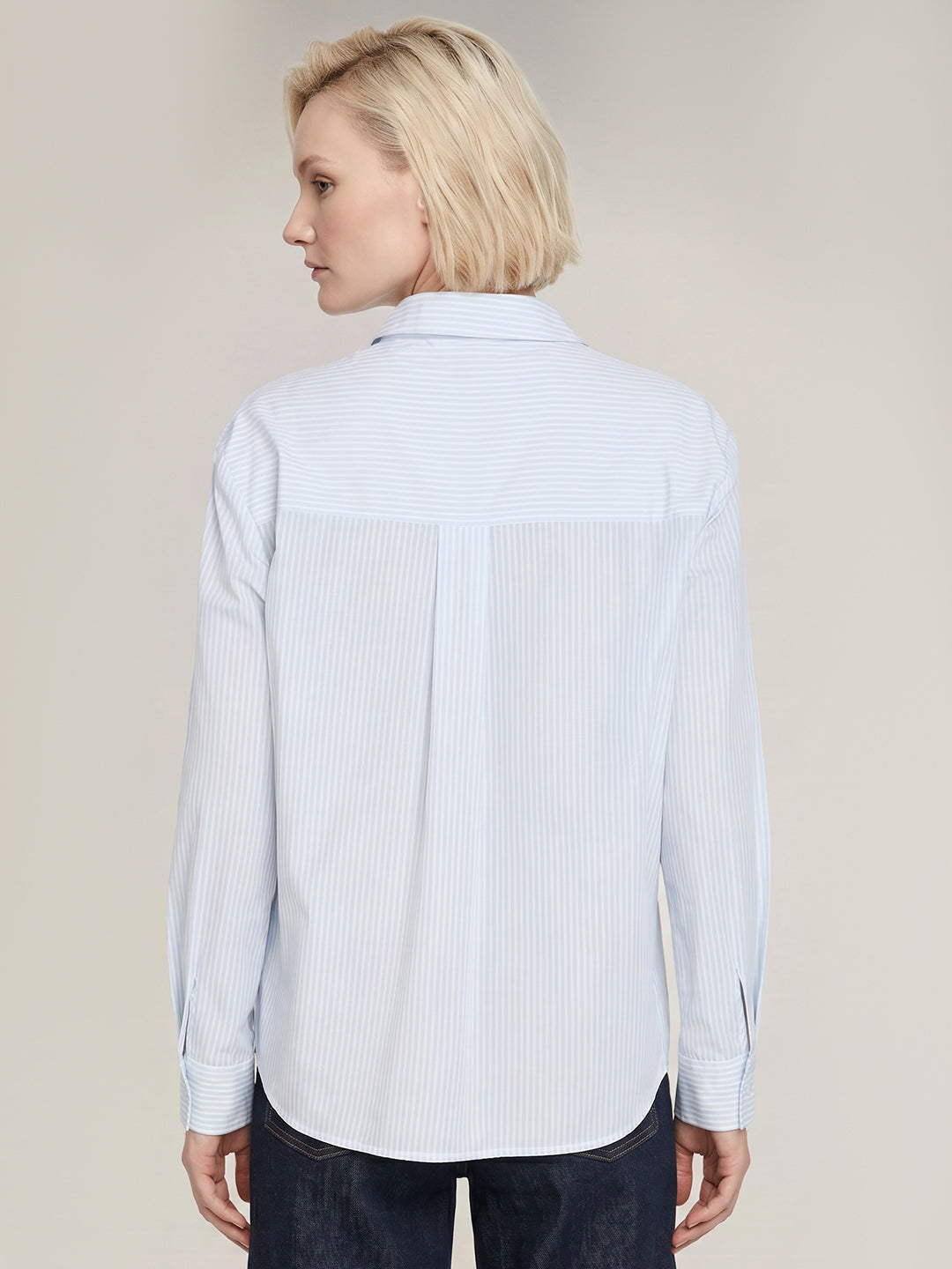 Blue Striped Cotton Shirt