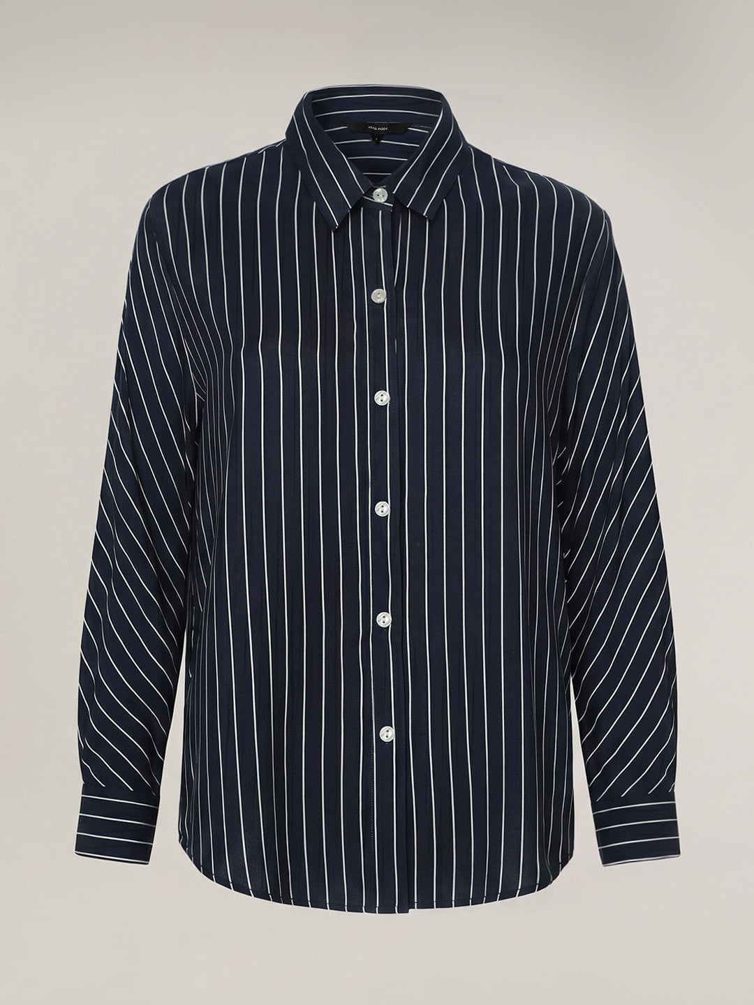 Dark Blue Striped Shirt