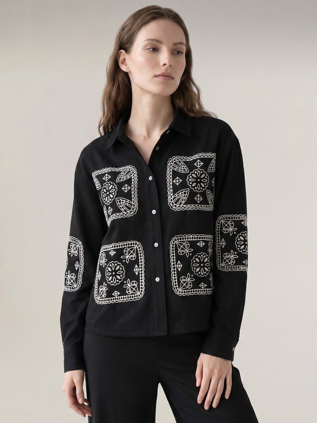 Black Printed Shirt