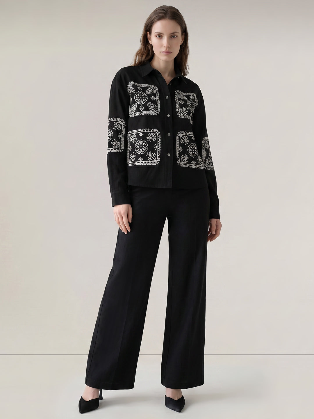 Black Printed Shirt