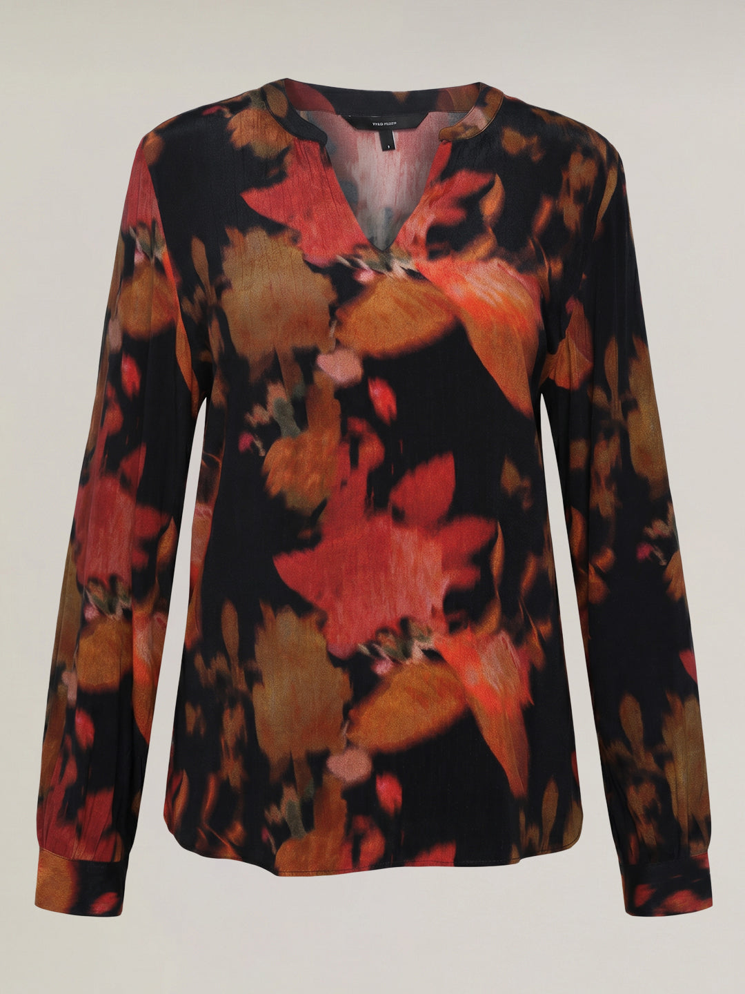 Black Floral Full Sleeves Top