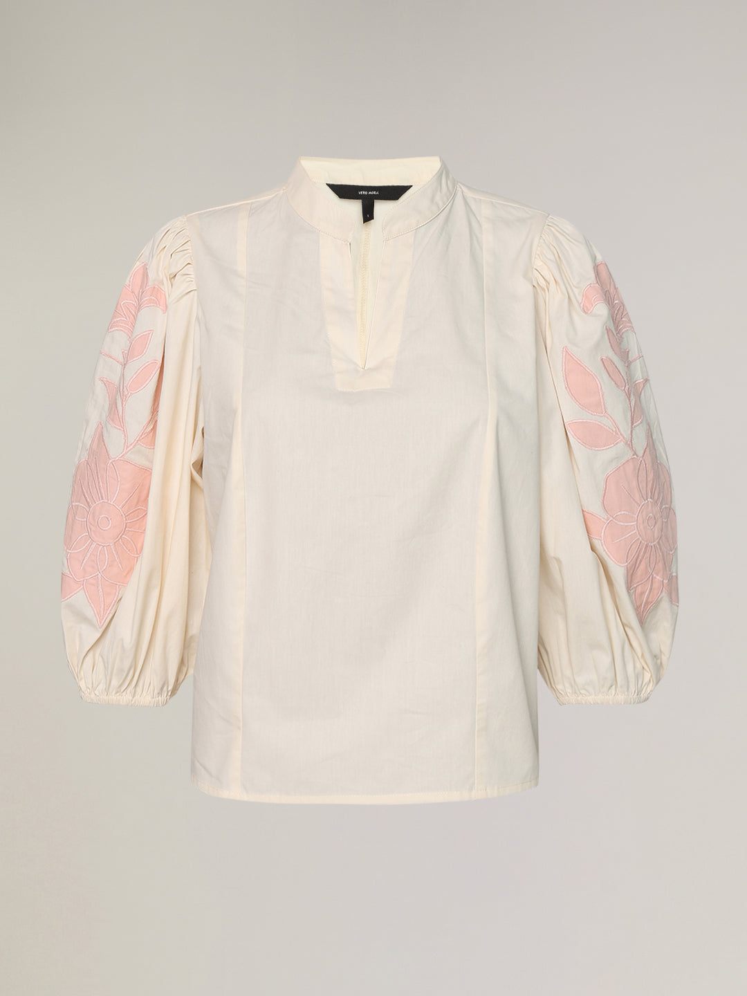 Ecru Embroidered Top