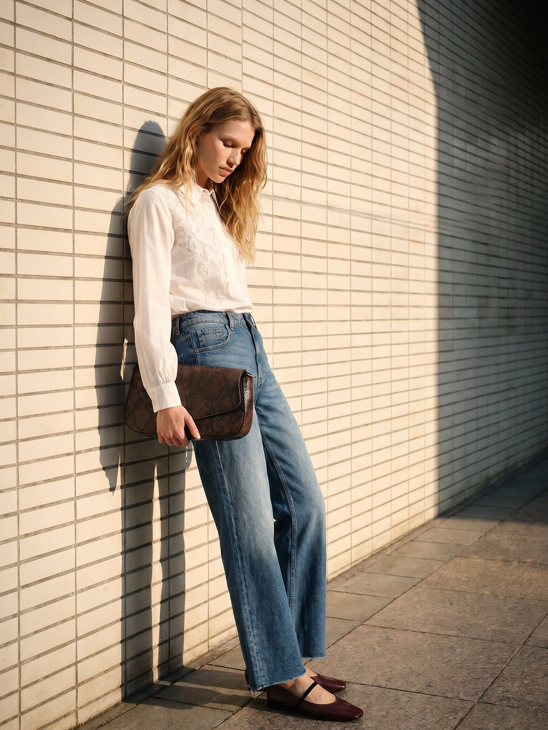 Light Blue Wide Leg Jeans