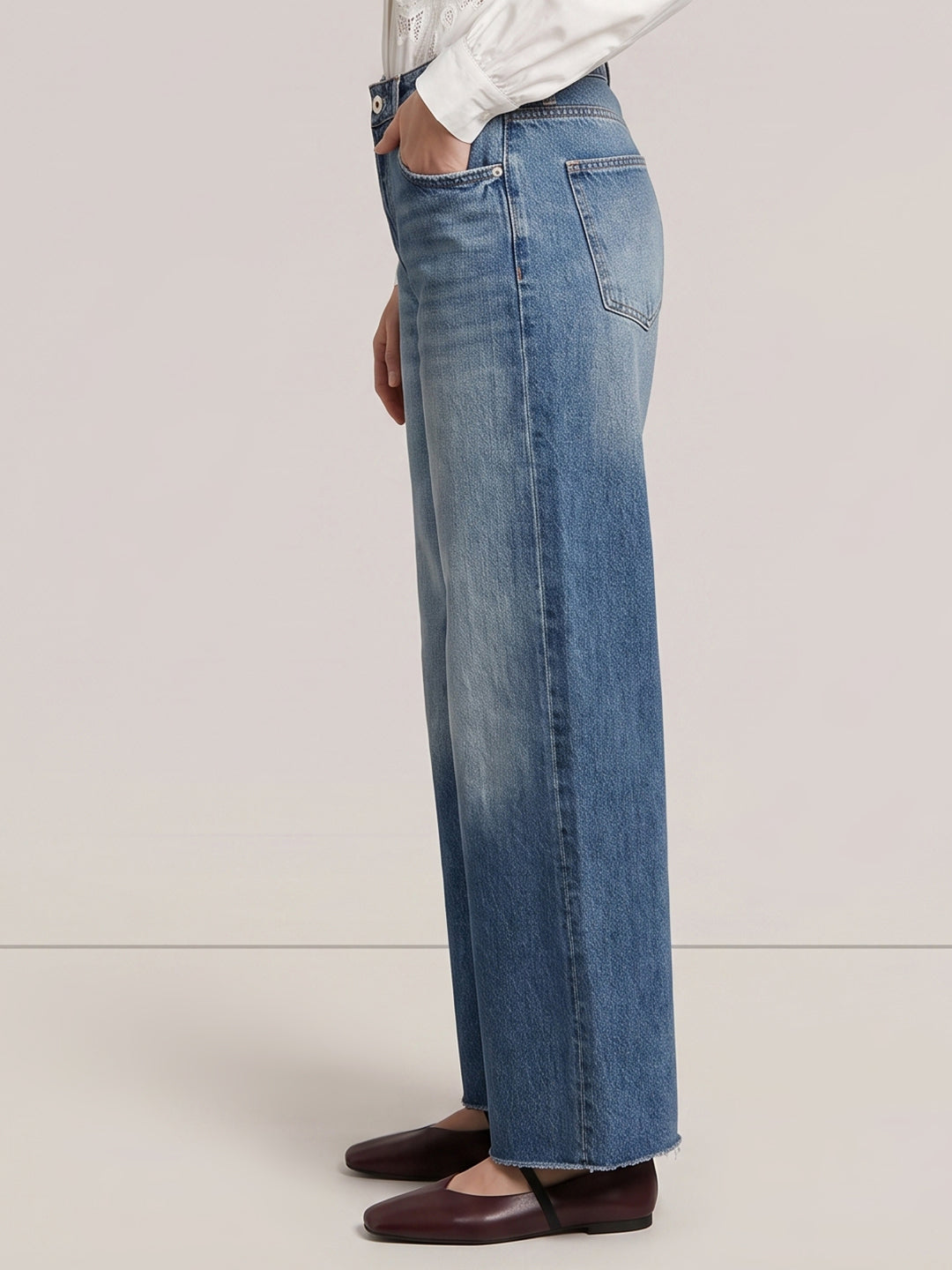 Light Blue Wide Leg Jeans