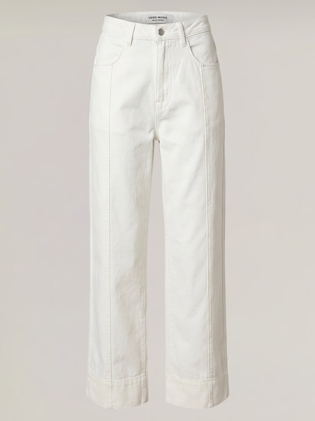 White High Rise Wide Leg Jeans